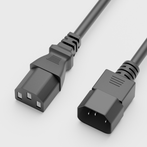IEC C13 to C14 Power Cord 10A 250V Server UPS PDU Extension Cable