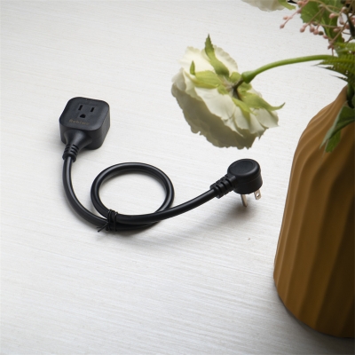 Aubiwe Short 1M 1 Gang Power Strips, Black US AC 