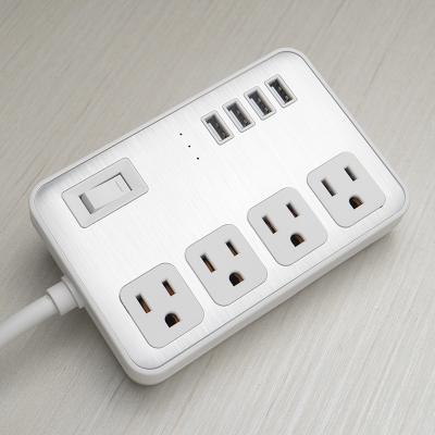 USA Extension Lead USA 15A Extension Socket USA Plug Power Strip with 4 USB Charging