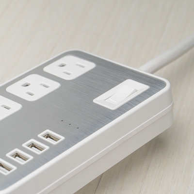  UL Standard Power Strip US Plug 4 Outlets with USB Charger