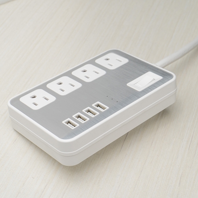 Factory New Design USA 4-way Power Strip with 1.8 Meter US Extension Lead with USB Charging Ports