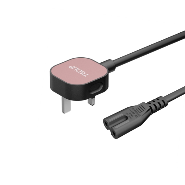 UK 3 Pin BS 1363 Plug to IEC C7 Figure 8 Power Cable 2 Pin Mains Lead for TV Laptop
