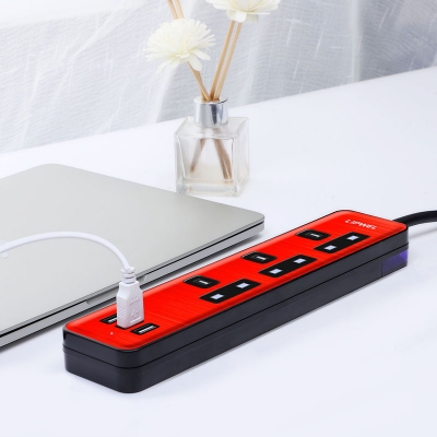 Power Strip British Plug Multiple Outlets USB Power Board 