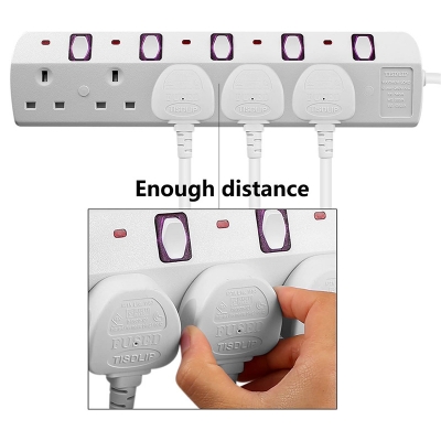 4-Way 3m Extension Lead UK Power Strip